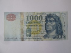 Ungaria 1000 Forint 2011 aUNC-Matei Corvin,bancnota din imagini in stare foarte buna