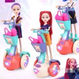 Papusa Fashion pe Scooter Electric cu lumini muzica si miscare automata