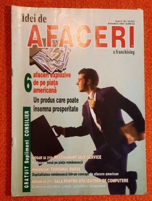 Revista Idei de afaceri nr 10 din 1997 Restaurant self-service. Turismul rural foto