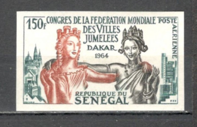 Senegal.1964 Posta aeriana-Congresul federatiei oraselor infratite ndt. MS.51 foto