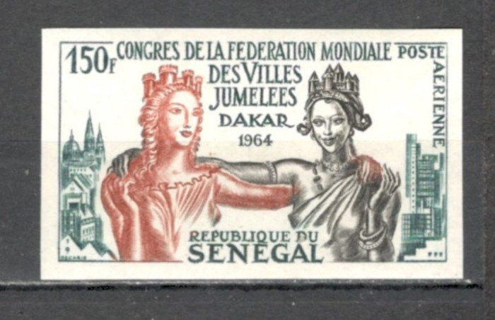 Senegal.1964 Posta aeriana-Congresul federatiei oraselor infratite ndt. MS.51