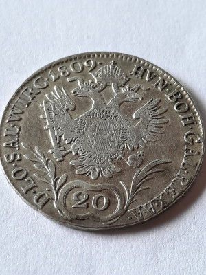 AUSTRIA 20 KREUZER 1809 A foto