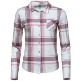 Cămașă Dama Chillaz Similaun White/Bordeaux, Bumbac &amp; Modal, Marimea 38, Regular Fit, Buzunar
