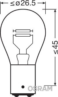 BEC 12V P21/4W ORIGINAL SET 10 BUC OSRAM foto