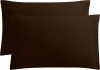 Set 2 huse perna din bumbac ranforce 100%, densitate 120 g/mp, Maro, 50/70cm