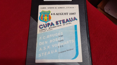 program Cupa Steaua 4-5 aug.1987 foto