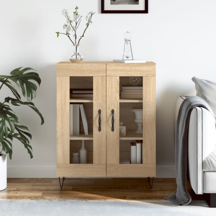 vidaXL Servantă, stejar sonoma, 69,5x34x90 cm, lemn compozit