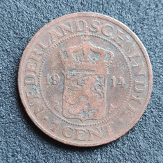 j104 Indiile Olandeze 1 cent 1914