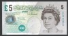 MAREA BRITANIE █ bancnota █ 5 Pounds █ 2002 █ P-391a █ Lowther █ Seria HA !█ UNC