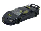 Macheta metal Ferrari SF90 Stradale 1/24 sunet, lumini, deschide usi si capote negru
