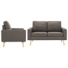 VidaXL Set de canapele, 2 piese, gri taupe, material textil 3056622