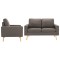 vidaXL Set de canapele, 2 piese, gri taupe, material textil 3056622