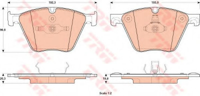 Set placute frana,frana disc BMW Seria 7 (F01, F02, F03, F04) (2008 - 2015) TRW GDB1915 foto
