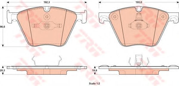 Set placute frana,frana disc BMW Seria 7 (F01, F02, F03, F04) (2008 - 2015) TRW GDB1915