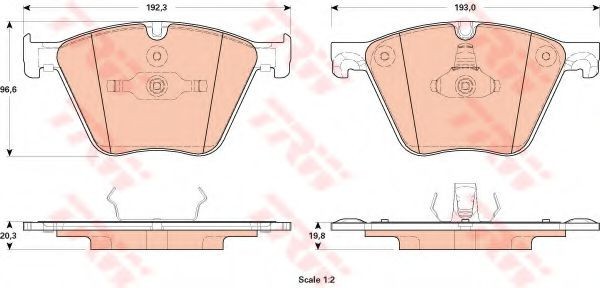 Set placute frana,frana disc BMW Seria 5 Gran Turismo (F07) (2009 - 2016) TRW GDB1915