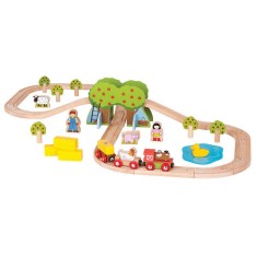 BigJigs Trenuletul de la ferma - Jucarie Educativa de inalta calitate pentru copii foto
