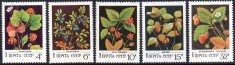 RUSIA -URSS 1982 FRUCTE DE PADURE Serie 5 timbre Mi.5155-59 MNH** foto