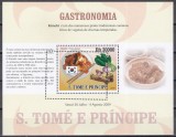 Sao Tome si Principe 2009 - Gastronomie - Kimchi (M&acirc;ncare tradițională coreană) - Coliță SOUVENIR (VERSIUNEA SPANIOLĂ), F. RARA, MNH