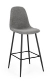 Cumpara ieftin Set 4 scaune bar otel negru textil gri Irelia 44x53x112 cm