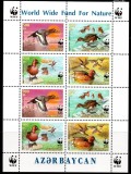 AZERBAIJAN 2000, Fauna, Pasari, WWF, serie neuzata, MNH, Nestampilat