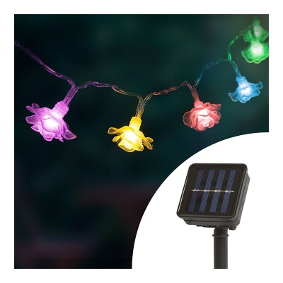 Instalatie cu flori Family Pound, 2.3 m, 20 x LED, incarcare solara, Multicolor foto