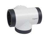 Bloc priza tripla iesire laterala rotativ 2P+T 16A alb-negru Legrand 694521