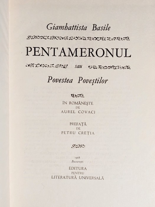 Pentameronul sau Povestea povestilor - Giambattista Basile