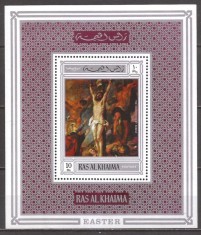 RAS AL KHAIMA 1970 PICTURA RUBENS ( colita dantelata ) MNH