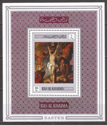 RAS AL KHAIMA 1970 PICTURA RUBENS ( colita dantelata ) MNH foto