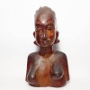 Statueta lemn mahon - Bust femeie africana 25 cm