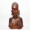 Statueta lemn mahon - Bust femeie africana 25 cm