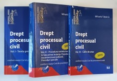 DREPT PROCESUAL CIVIL , VOLUMELE I - III de MIHAELA TABARCA , 2013 -2014