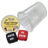 Diablo Picante-Joc de Zaruri Verbe + Părți ale Corpului cu Pahar