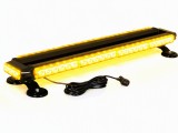 Rampa Girofar LED Dubla Stroboscop BZRSH 65cm, Lumina Galbena, 14 Moduri, 12-24V