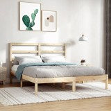 Cumpara ieftin Cadru de pat fără saltea, 140x190 cm, lemn masiv de pin