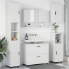 VidaXL Set de mobilier pentru baie cu raft 5 pcs Alb 30 x 35 x 192 cm 3393063