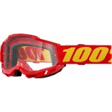 Ochelari cross/atv 100% Accuri 2 Red, lentila transparenta, culoare rama rosu Cod Produs: MX_NEW 26013465PE