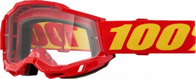 Ochelari cross/atv 100% Accuri 2 Red, lentila transparenta, culoare rama rosu Cod Produs: MX_NEW 26013465PE foto