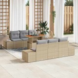 Cumpara ieftin Set de masă pentru grădină 7 pcs Bej, Gri 100 x 55 x 73 cm