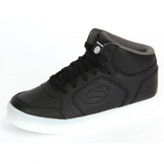 Ghete Copii Skechers Energy Lights Black Textil 90600IBLK foto