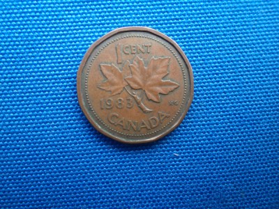 1 CENT 1983 CANADA / ELISABETA II foto