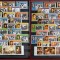 Clasor straine 333 timbre (13 blocuri) 3 colite MNH, serii complete nestampilate