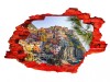 Autocolant decorativ, Gaura in perete, Multicolor, 85 cm, 673STC-2, animale si pasari, Oem