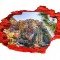 Autocolant decorativ, Gaura in perete, Multicolor, 85 cm, 673STC-2