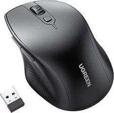 MOUSE Ugreen, &quot;MU101&quot; PC sau NB, bluetooth/wireless 2.4GHz, optic, 5/1 butoane/scroll, 4000 dpi, necesita baterie AA nu este inclusa, albastru &quot;15807&quot;