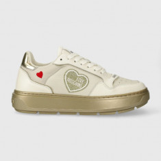 Love Moschino sneakers din piele culoarea bej JA15204G1IJC290A