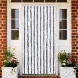 VidaXL Perdea pentru insecte, gri și alb, 90x220 cm, Chenille