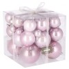 Set globuri de Craciun, 37 bucati, 3-8cm, roz Household NewTrend