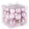 Set globuri de Craciun, 37 bucati, 3-8cm, roz Household NewTrend