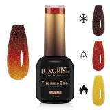 Cumpara ieftin Oja Semipermanenta Termica 3 Culori LUXORISE ThermoCool - Sunset Sage 10ml